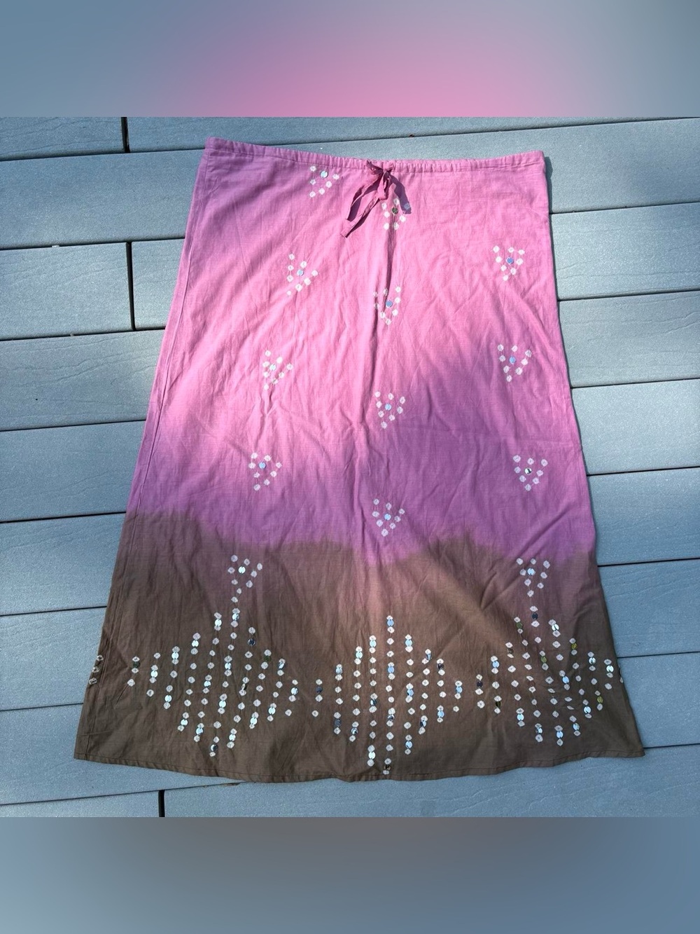 vintage y2k sequin maxi skirt - old navy, 100% cotton, sz 14